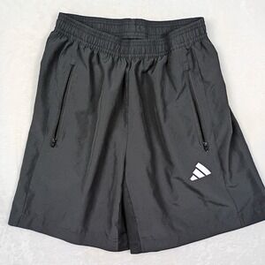 Adidas Aeroready Mens Small Black Athletic Training Shorts Zipper Pockets S